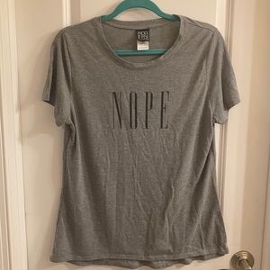 Grey “NOPE” t-shirt